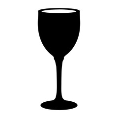 wine tasting glass black silhouette icon - of a soft drinks wine tasting glass simple vector art