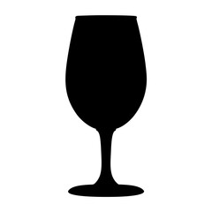 wine tasting glass black silhouette icon - of a soft drinks wine tasting glass simple vector art