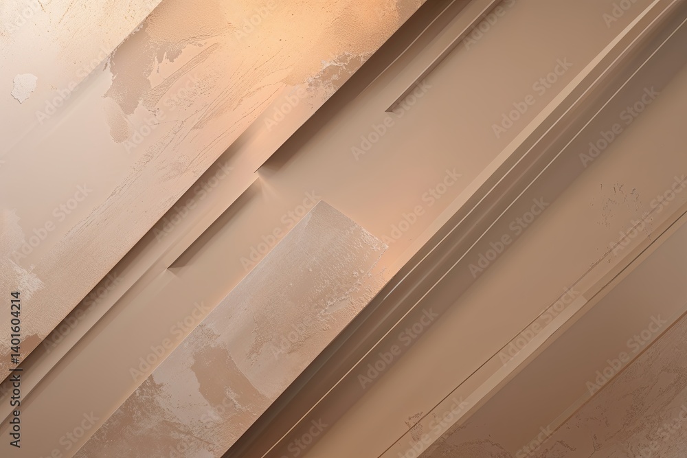 Poster muted beige abstract background with soft diagonal patterns and warm gradient effect
