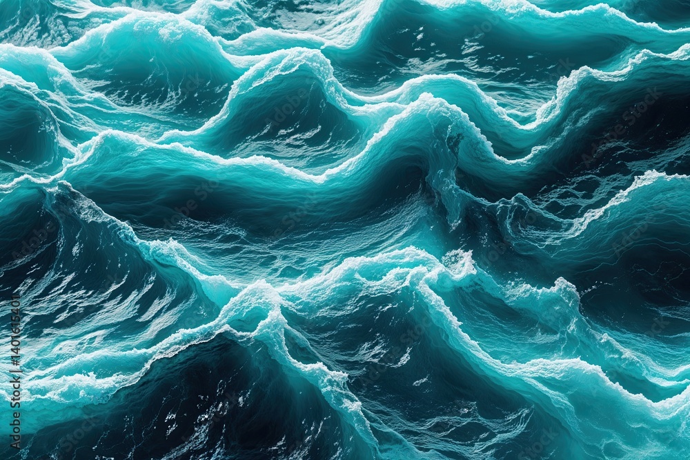 Aufkleber vibrant rugged texture background with cyan gradient wave design