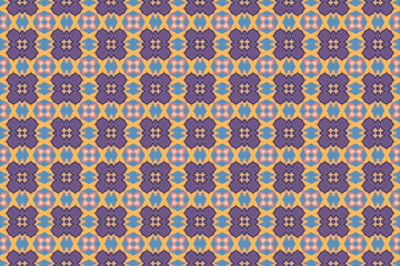 Seamless Cloth Digital Texture Decoration Textile Visual Fabric Symmetric Endless Tile Shape Fashion Perspective Luxury Design Interior Background Geometric Art Wallpaper Graphic Template Pattern.