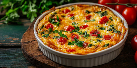 Frittata on the table