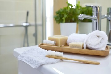 Discover a sustainable zero waste bathroom setup featuring eco-friendly essentials for a cleaner lifestyle