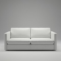 Fototapeta premium Isolated Modern Two-seat Sofa on a Gray Background