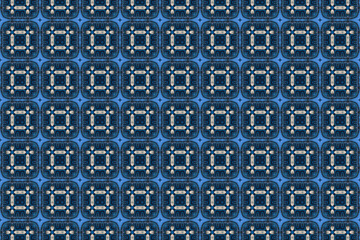 Seamless Cloth Digital Texture Decoration Textile Visual Fabric Symmetric Endless Tile Shape Fashion Perspective Luxury Design Interior Background Geometric Art Wallpaper Graphic Template Pattern.