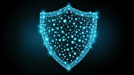 Visualize cybersecurity with a strong firewall, protecting vital data through secure nodes and robust encryption in a digital realm.