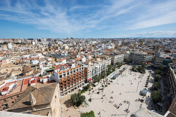 Aerial View of Urban Valencia in Spain.