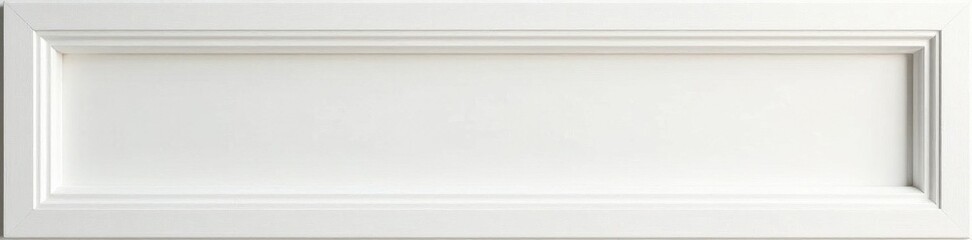 Crisp white painted narrow wood frame, elegant simplicity, clean, frame, white