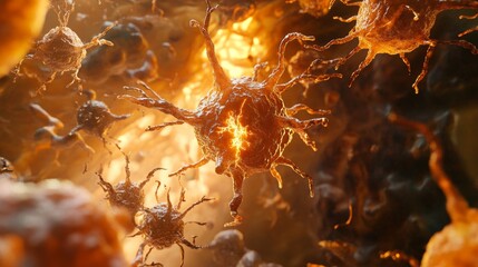 3D rendering of neuron stroke illustration. World Stroke Day