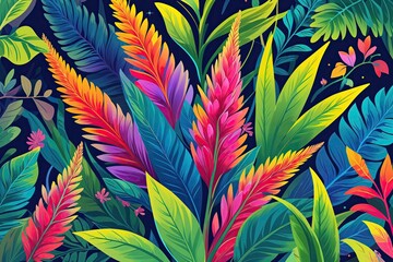 Vibrant Plant Illustrations for Stunning Backgrounds and Home Decor