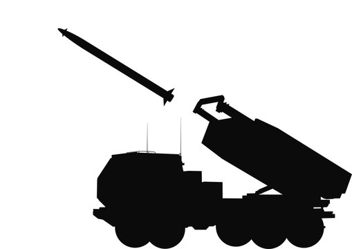 black missile launch from military vehicle clip art preview