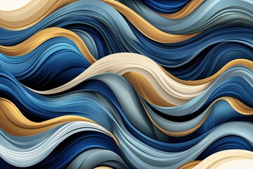 Chic Fluid Waves Background Vector with Sapphire, Ash, and Honey Colors for Engaging Promotions and Modern Layouts
