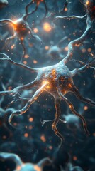 3D rendering of neuron stroke illustration. World Stroke Day