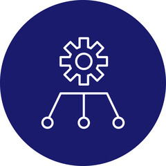 Algorithm Vector Line Circle Icon Design for personal and commercial use