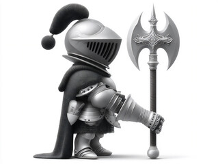 Obraz premium knight with battle axe