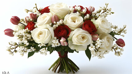 Stunning bouquet of roses and tulips (77)