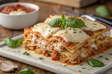 Baked chicken lasagna
