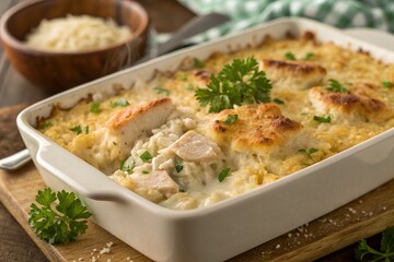 Creamy chicken rice casserole