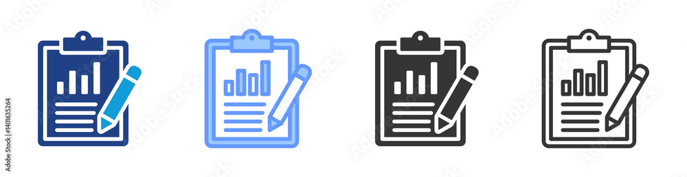 Poster Business Evaluation icon set multiple style collection