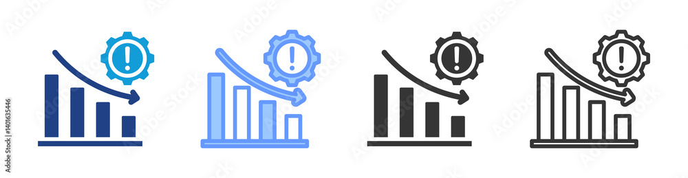 Poster Risk Management icon set multiple style collection