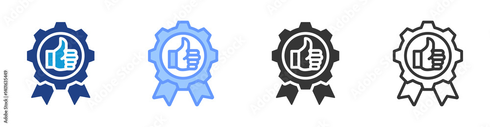 Poster best practice icon set multiple style collection