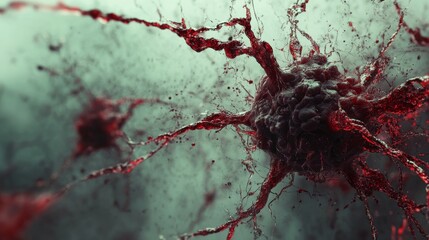 3D rendering of neuron stroke illustration. World Stroke Day