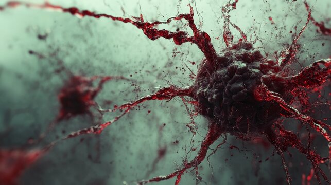 3D rendering of neuron stroke illustration. World Stroke Day