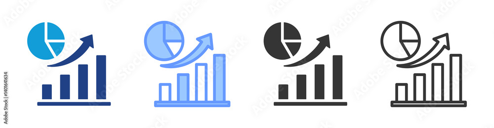 Poster Market Segmentation Tools icon set multiple style collection