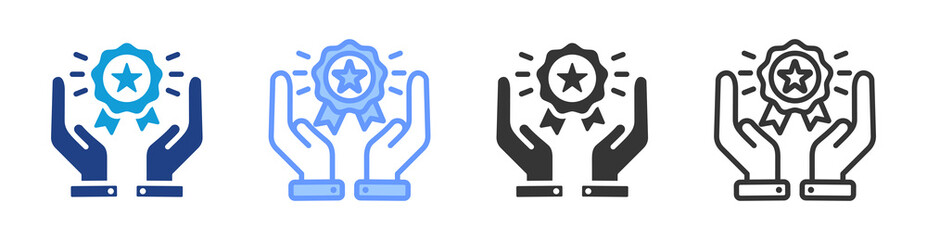 Customer Loyalty Programs icon set multiple style collection