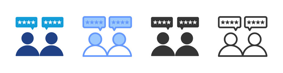 Customer Satisfaction icon set multiple style collection