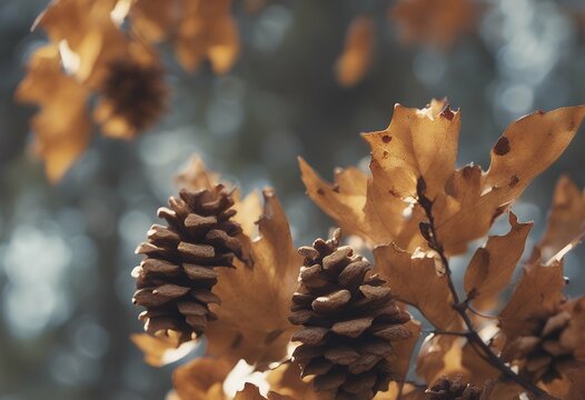 close national utah park autumn cones zion pine usa leaves oak closeup leaf us colourful nature cone nobody change abundance fragility photo north america color day maple background heap horizontal - Powered by Adobe