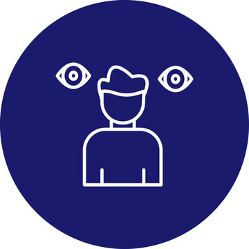Paranoia Vector Line Circle Icon Design