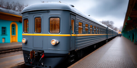 Obraz premium train station platform