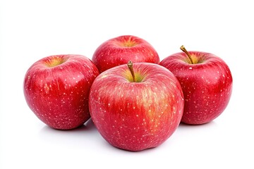 Four Red Apples Clustered