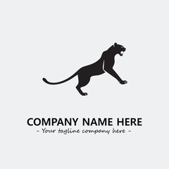 Phanter illustration black and white for logo company vector image
