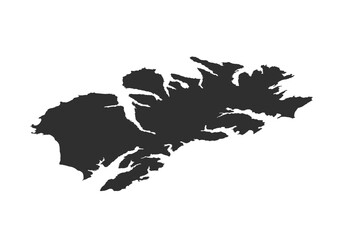Fototapeta premium kodiak main island silhouette vector map