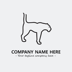 Phanter illustration black and white for logo company vector image
