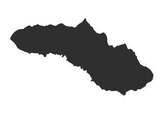 sumba island silhouette vector map