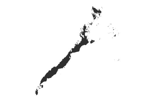 palawan island silhouette vector map