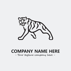 Phanter illustration black and white for logo company vector image
