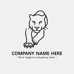 Phanter illustration black and white for logo company vector image
