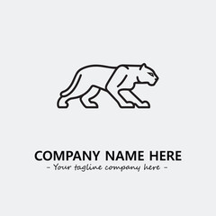 Obraz premium Phanter illustration black and white for logo company vector image 