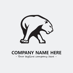 Phanter illustration black and white for logo company vector image
