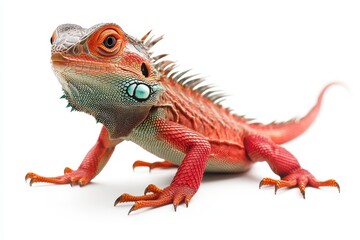 Obraz premium Colorful lizard, profile view