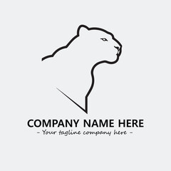 Phanter illustration black and white for logo company vector image
