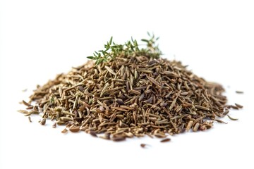 Pile of dried thyme