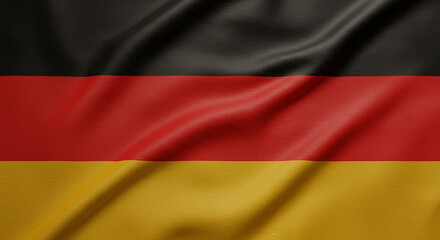 Naklejka premium Waving Fabric Texture of the German Flag – Symbol of Germany in High Detail