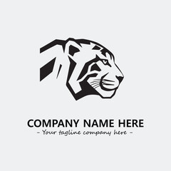 Phanter illustration black and white for logo company vector image
