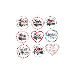 Obraz premium Minimalist Happy Mother’s Day Calligraphy Artwork Classy Happy Mother's Day Typography Design 
