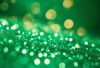 Obraz premium bokeh abstract green sparkle background emerald shiny graphic luxury glistering holiday celebrate winter christmas shine glamour water magic pattern sea ireland wallpaper shimmer spark colours